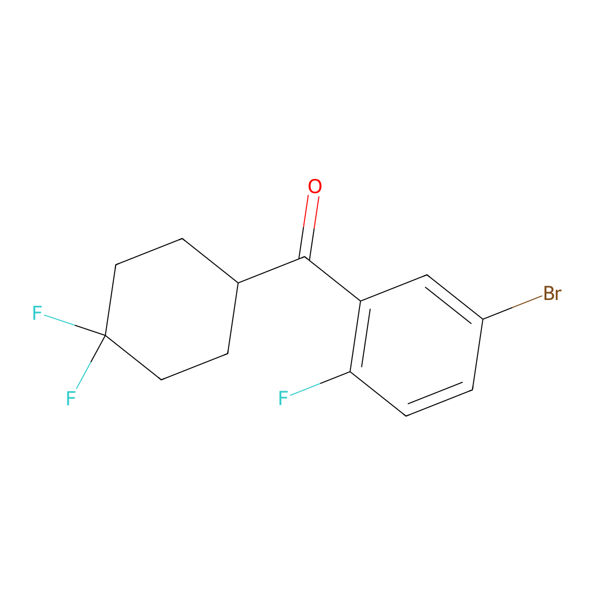 (5-Bromo-2-fluorophenyl)(4,4-difluorocyclohexyl)methanone molecular structure, CAS 1923237-80-2