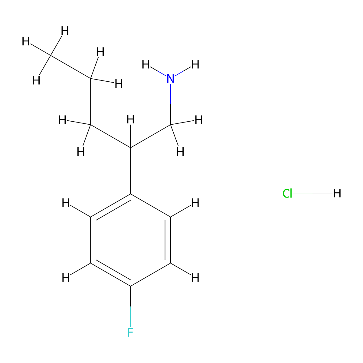 2-(4-Fluorophenyl)pentan-1-amine hydrochloride molecular structure, CAS 1923238-61-2
