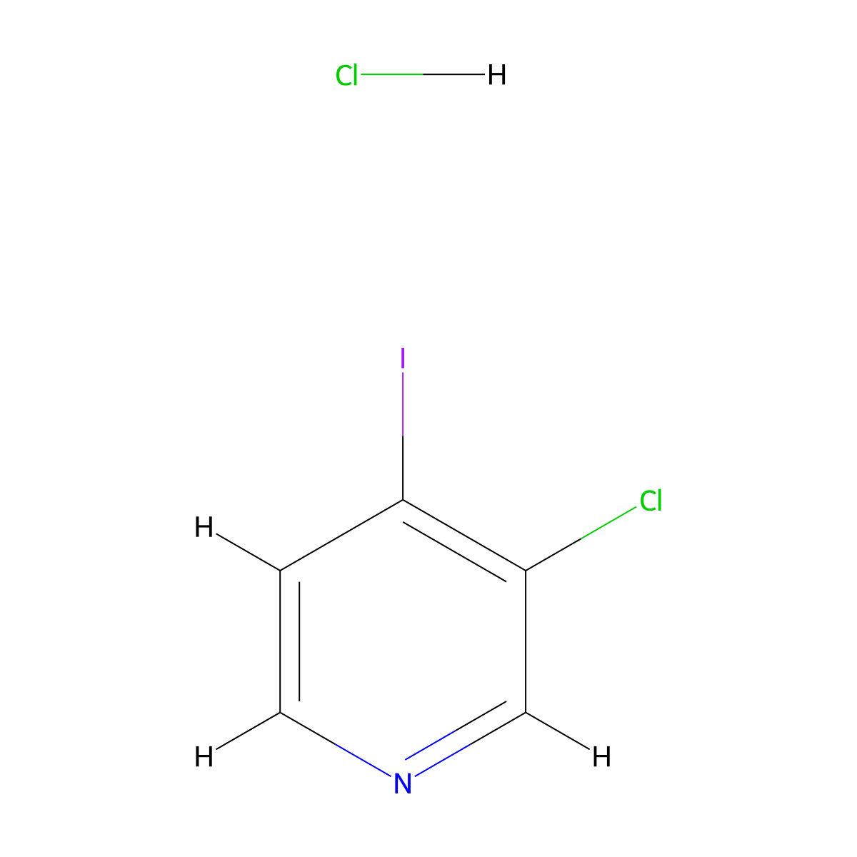 3-Chloro-4-iodopyridine hydrochloride molecular structure, CAS 1923238-81-6