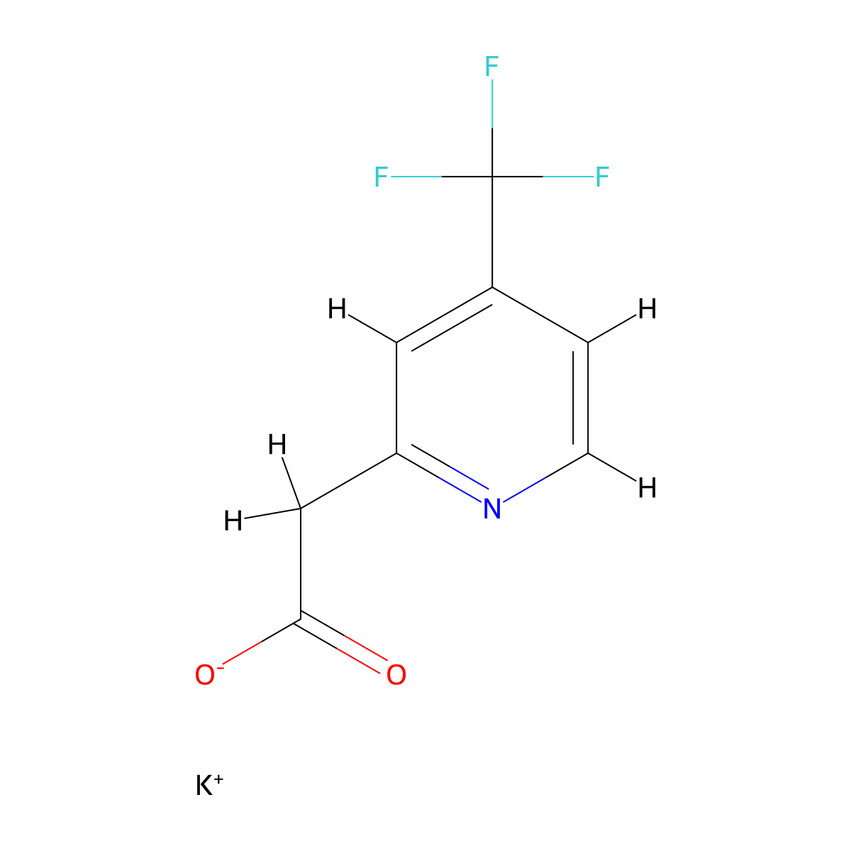Potassium 2-(4-(trifluoromethyl)pyridin-2-yl)acetate molecular structure, CAS 1923238-84-9