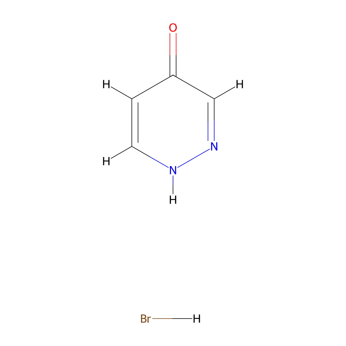 Pyridazin-4-ol hydrobromide molecular structure, CAS 1923238-87-2