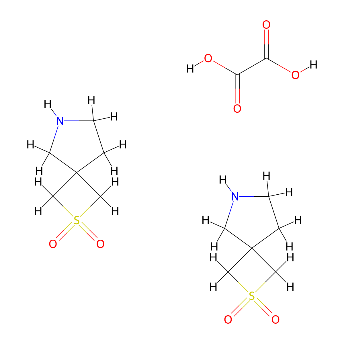 2-Thia-6-azaspiro[3.4]octane 2,2-dioxide hemioxalate molecular structure, CAS 1923267-41-7