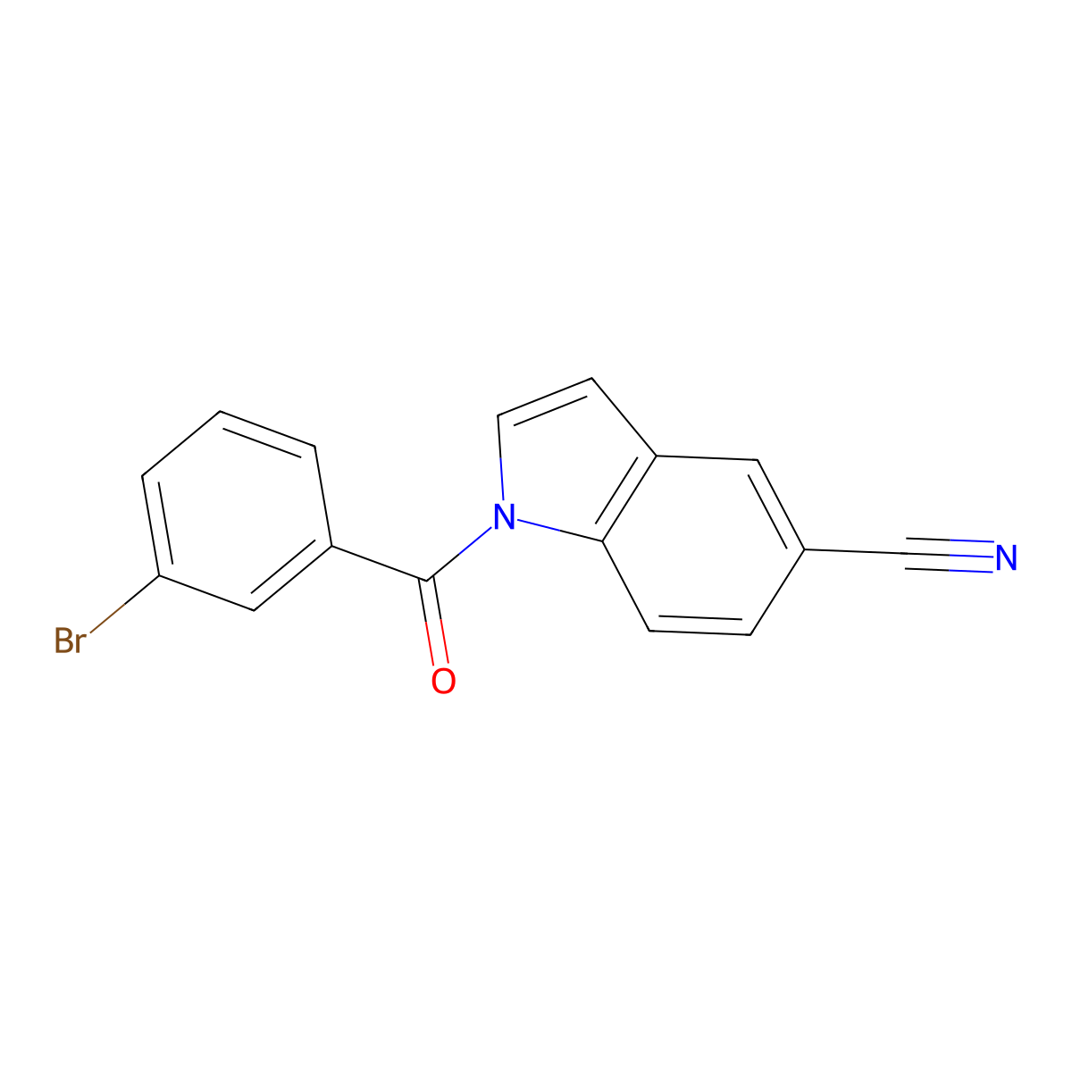 1-[(3-bromophenyl)carbonyl]-1H-indole-5-carbonitrile molecular structure, CAS 1923269-08-2