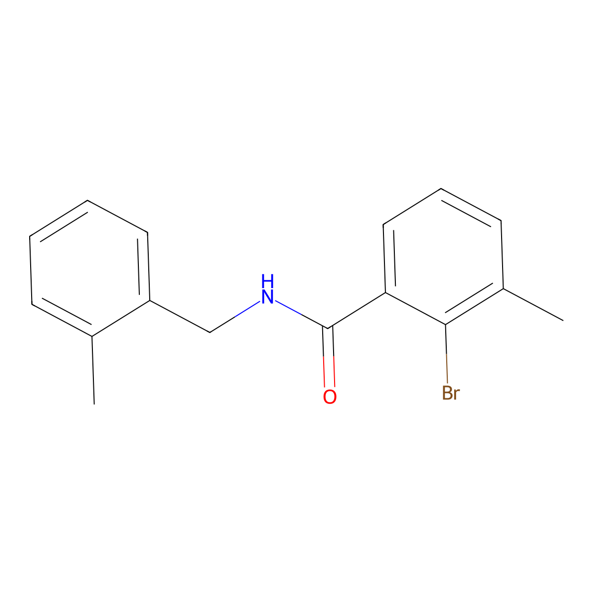 2-Bromo-3-methyl-N-[(2-methylphenyl)methyl]benzamide molecular structure, CAS 1923292-29-8