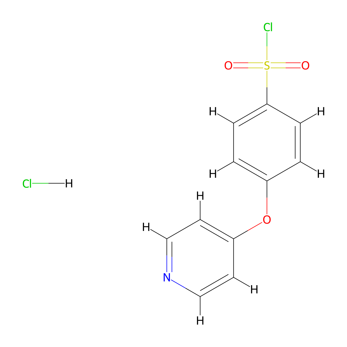 4-(Pyridin-4-yloxy)benzene-1-sulfonyl chloride hydrochloride molecular structure, CAS 192330-49-7