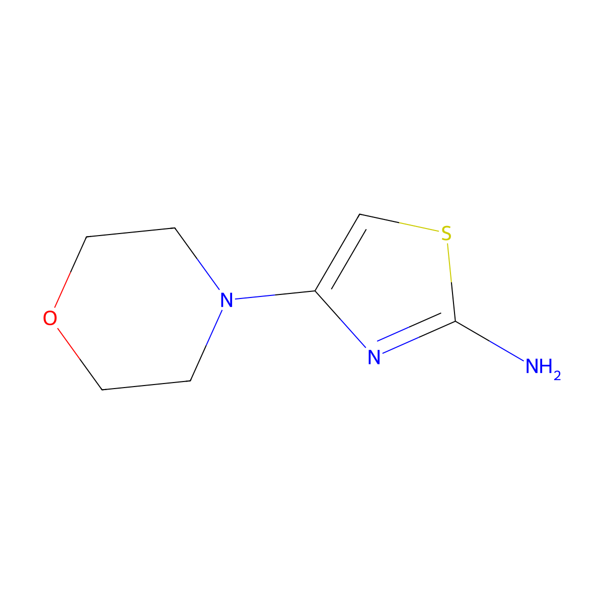 2-Amino-4-(morpholino)thiazole molecular structure, CAS 192332-32-4