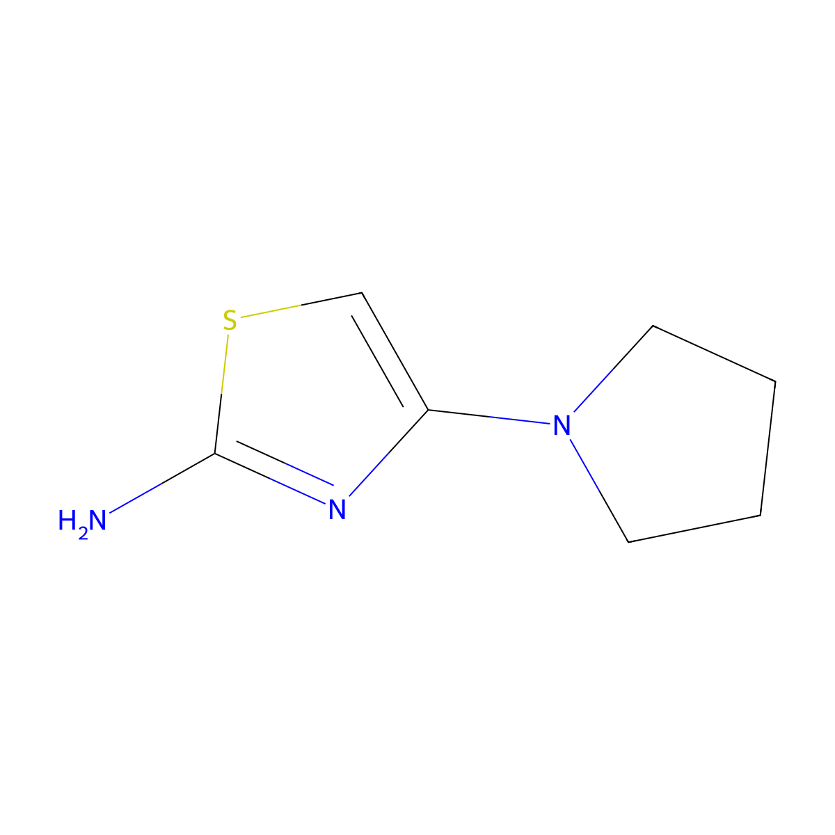2-Amino-4-(pyrrolidino)thiazole molecular structure, CAS 192332-34-6