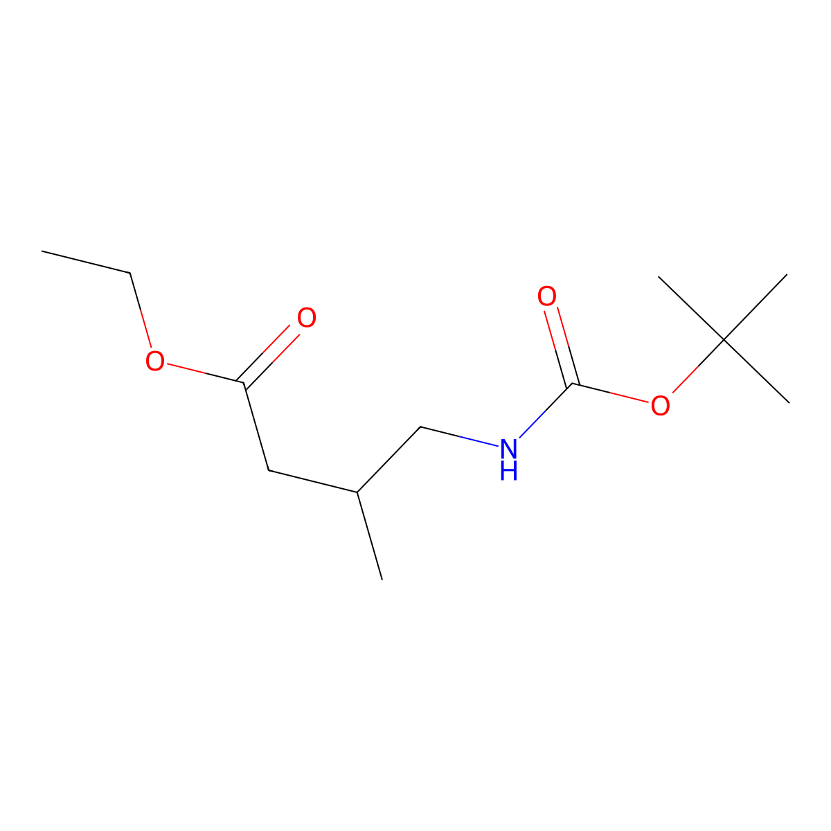 Ethyl 4-(Boc-amino)-3-methylbutanoate molecular structure, CAS 1923335-10-7
