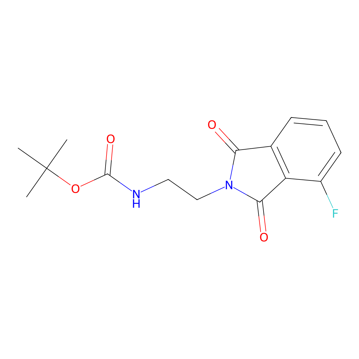 tert-butyl N-[2-(4-fluoro-1,3-dioxo-2,3-dihydro-1H-isoindol-2-yl)ethyl]carbamate molecular structure, CAS 1923406-36-3