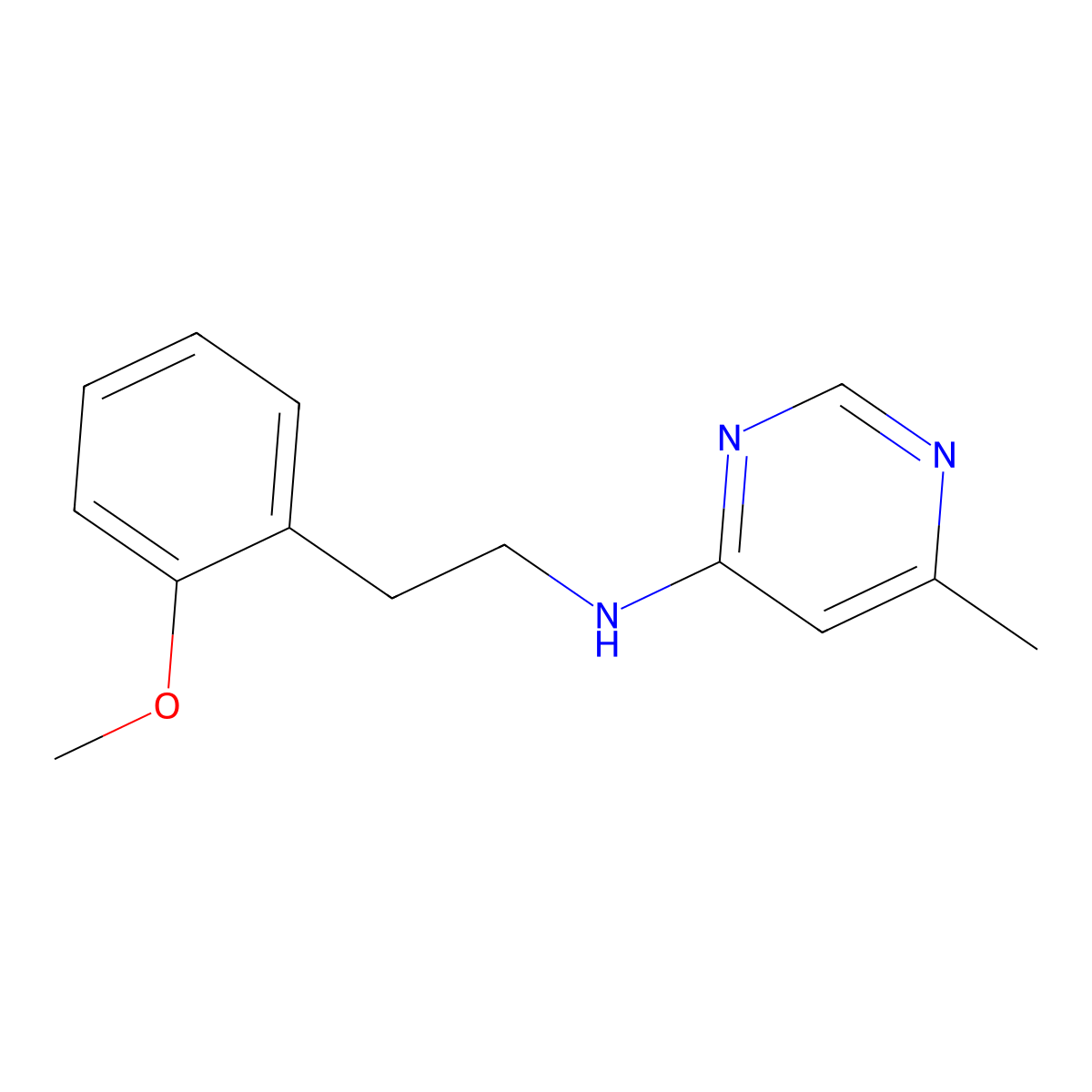 N-[2-(2-methoxyphenyl)ethyl]-6-methylpyrimidin-4-amine molecular structure, CAS 1923450-75-2