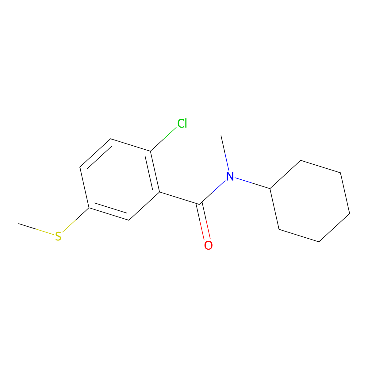 2-Chloro-N-cyclohexyl-N-methyl-5-(methylthio)benzamide molecular structure, CAS 1923462-93-4