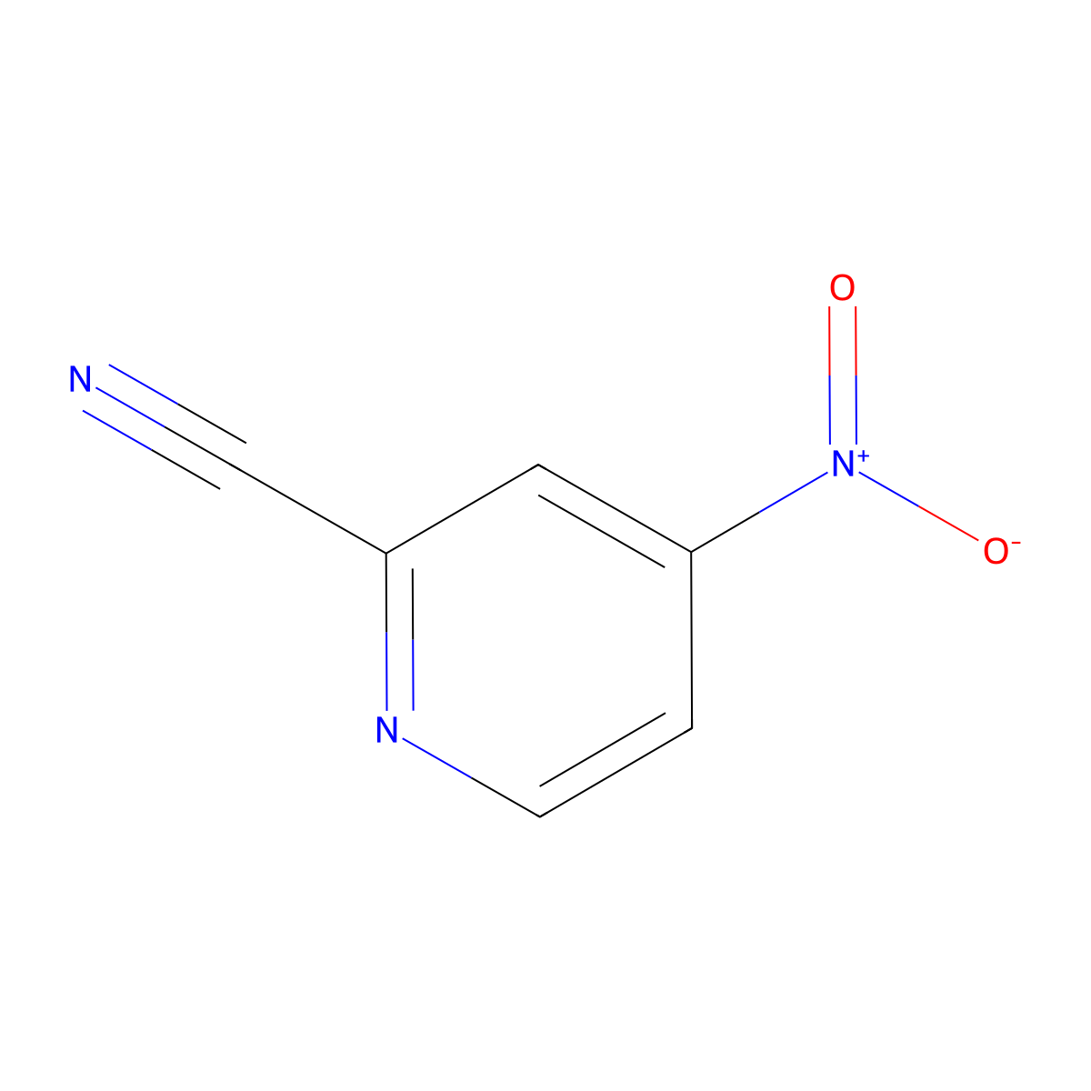 4-Nitropyridine-2-carbonitrile molecular structure, CAS 19235-88-2