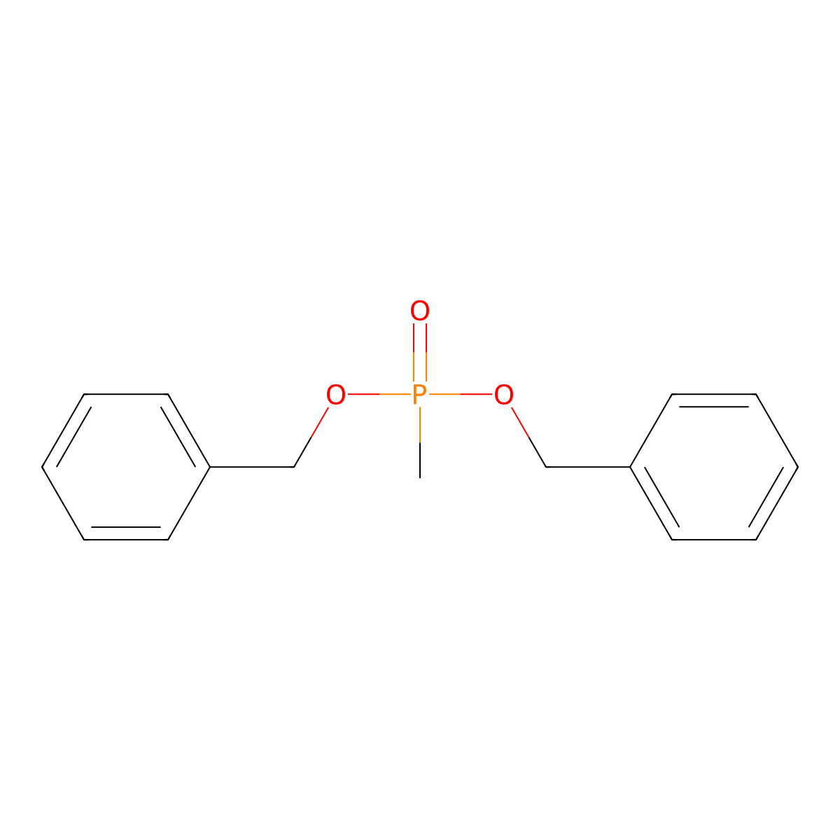Phosphonic acid, methyl-, bis(phenylmethyl) ester molecular structure, CAS 19236-58-9