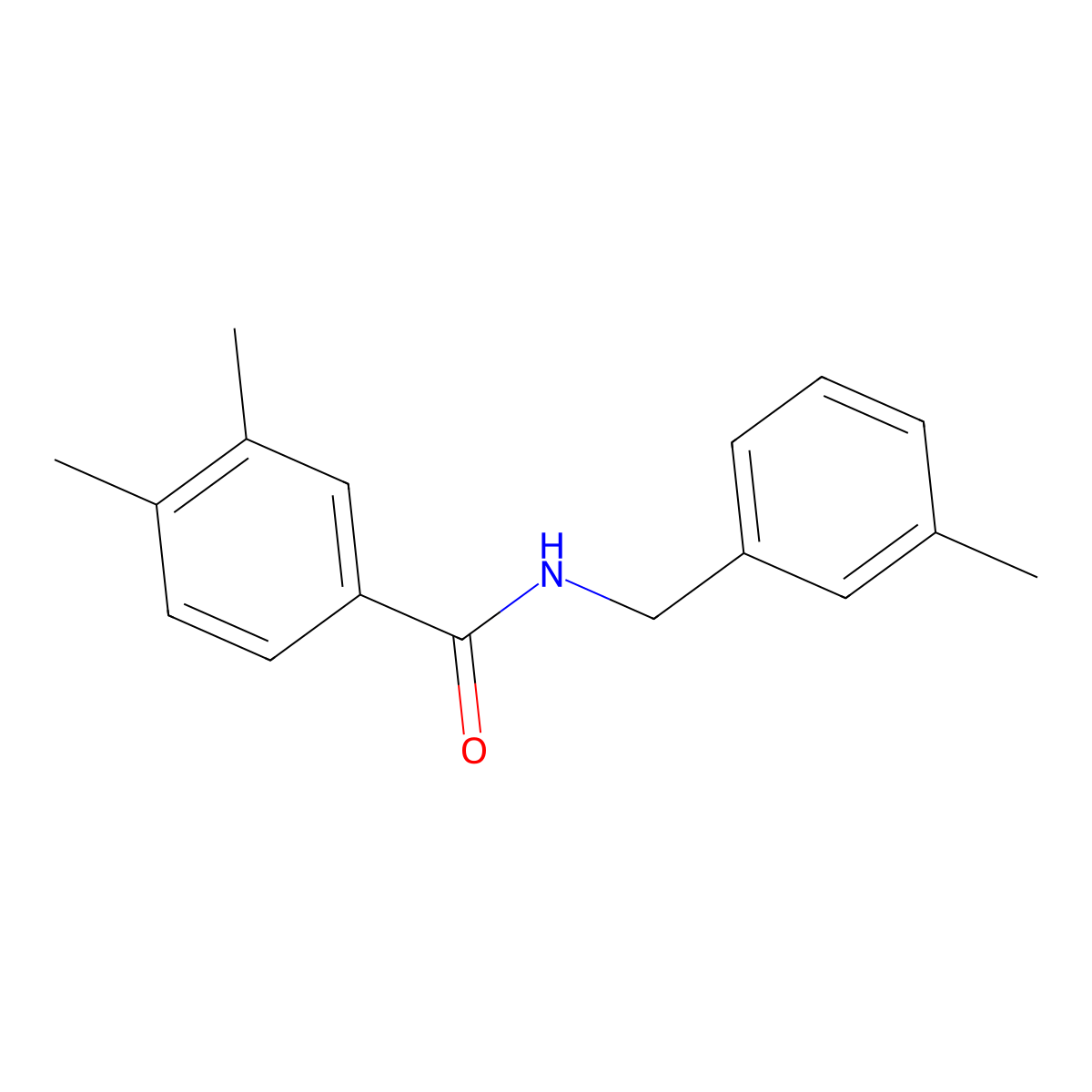 3,4-dimethyl-N-(3-methylbenzyl)benzamide molecular structure, CAS 1923627-90-0