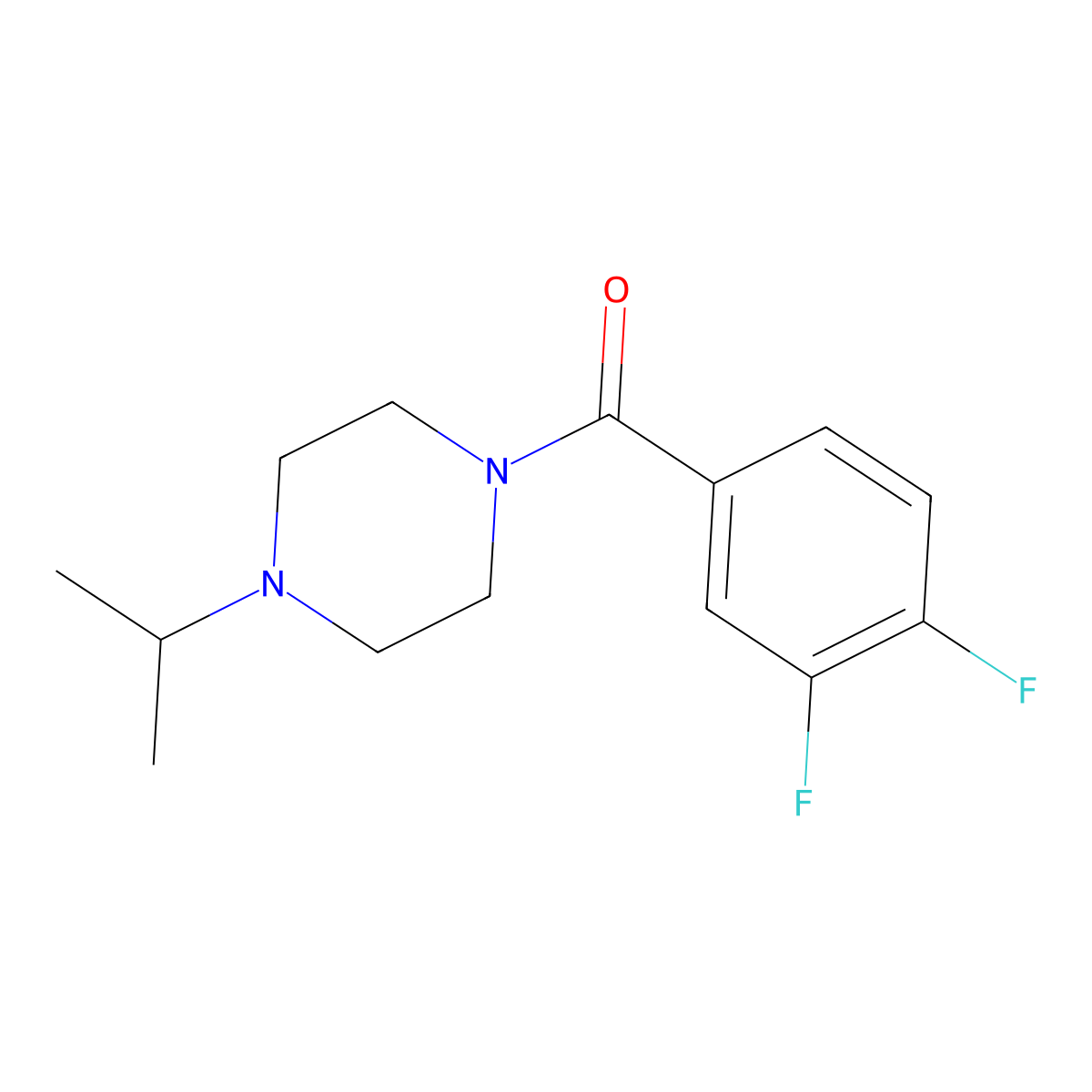 (3,4-Difluorophenyl)[4-(1-methylethyl)-1-piperazinyl]methanone molecular structure, CAS 1923658-32-5