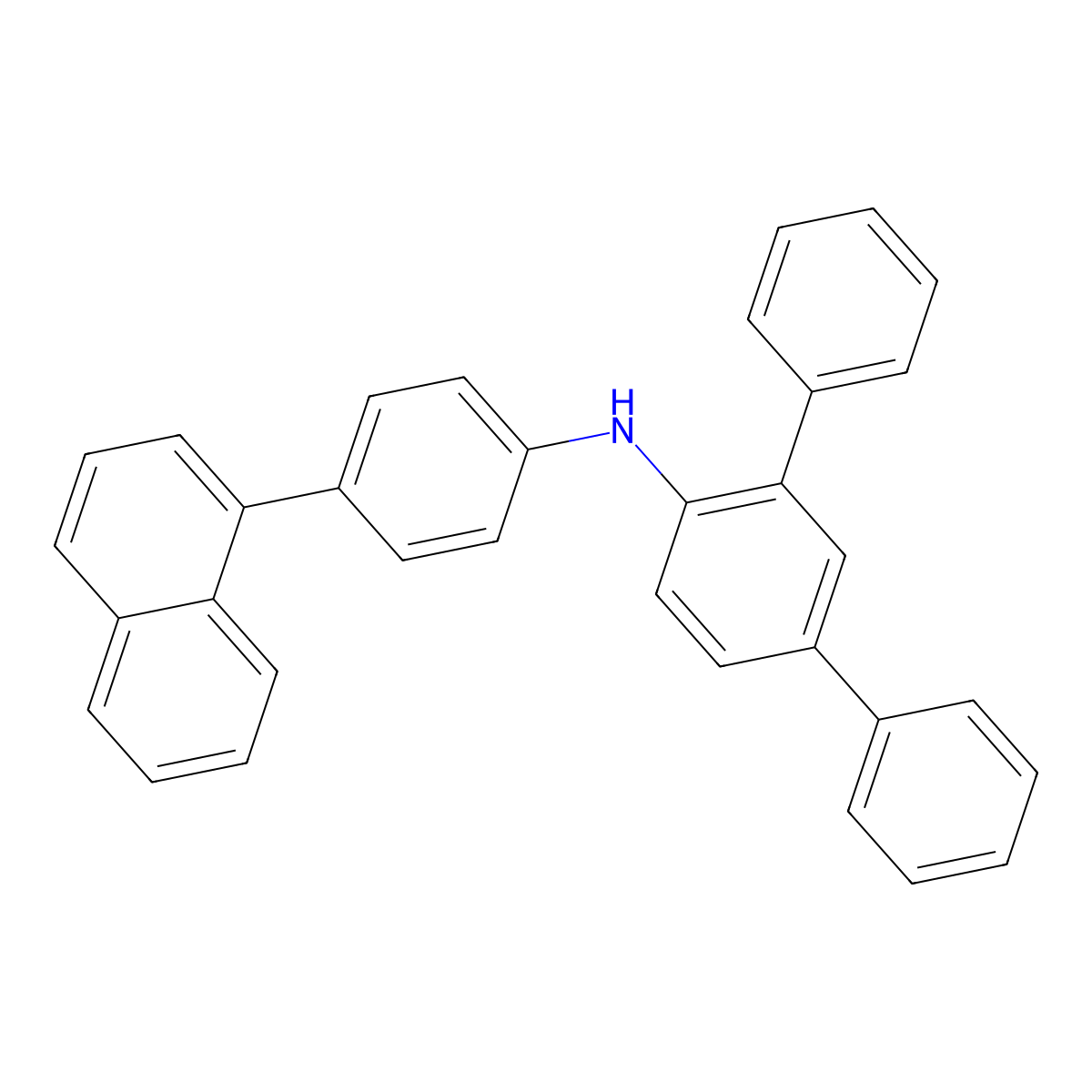 N-(4-(Naphthalen-1-yl)phenyl)-[1,1':3',1''-terphenyl]-4'-amine molecular structure, CAS 1923735-59-4