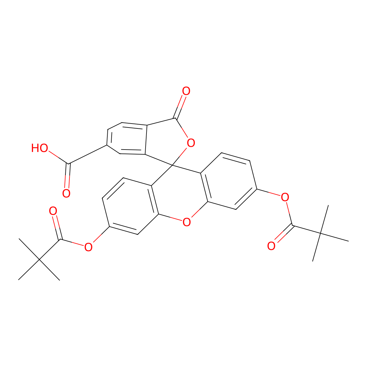 6-Carboxyfluorescein dipivalate molecular structure, CAS 192374-17-7