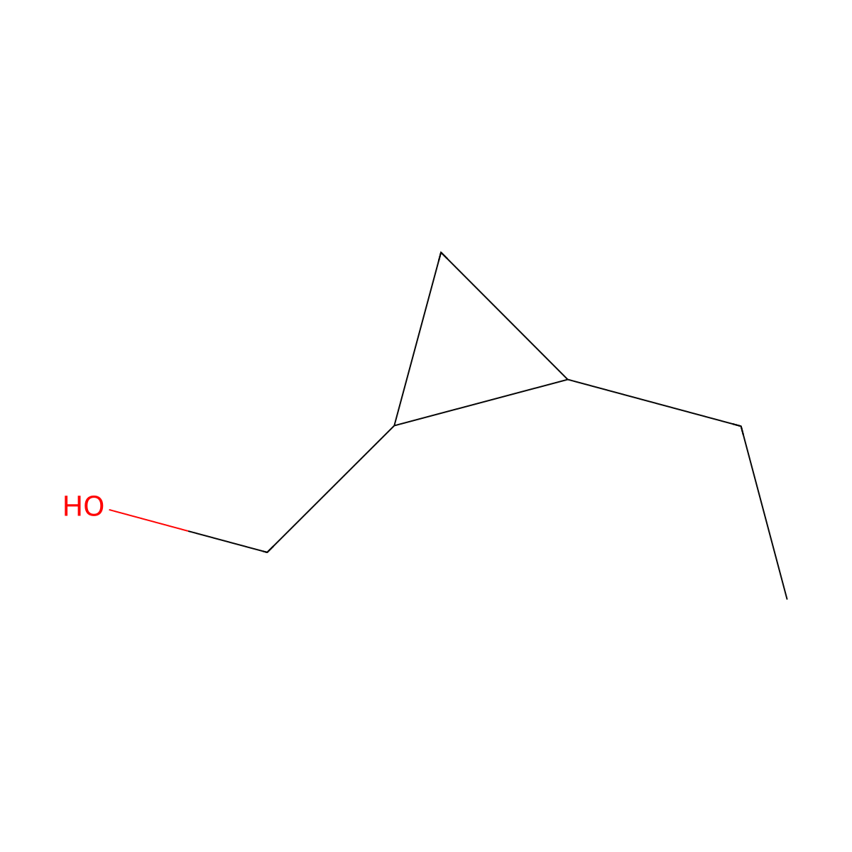 trans-2-Ethylcyclopropanemethanol molecular structure, CAS 1923743-39-8