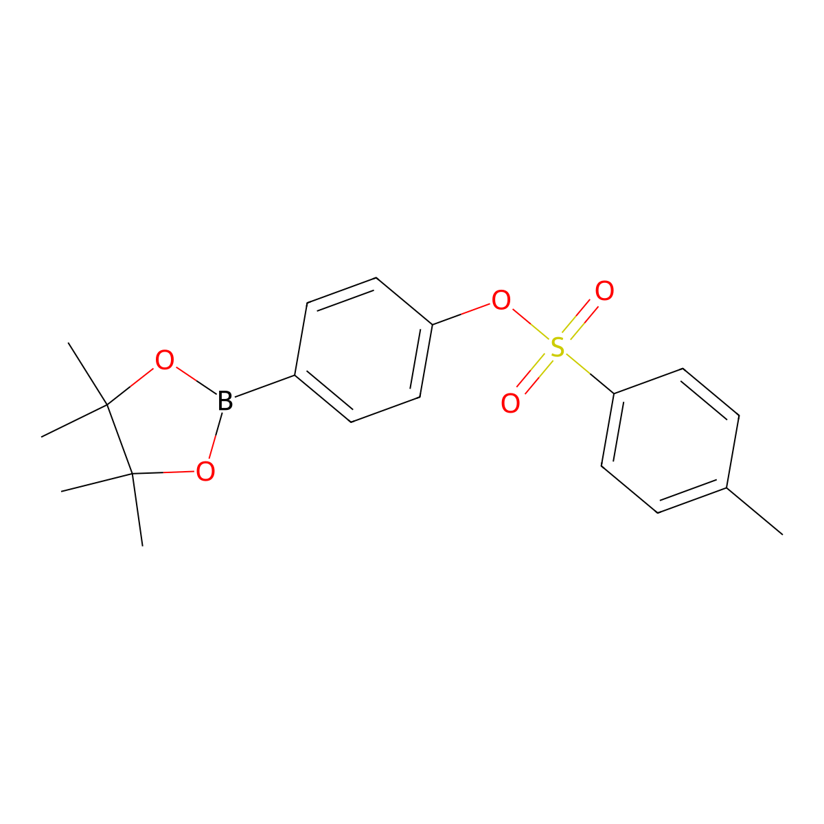 4-(4,4,5,5-Tetramethyl-1,3,2-dioxaborolan-2-yl)phenyl 4-methylbenzene-1-sulfonate molecular structure, CAS 1923743-71-8