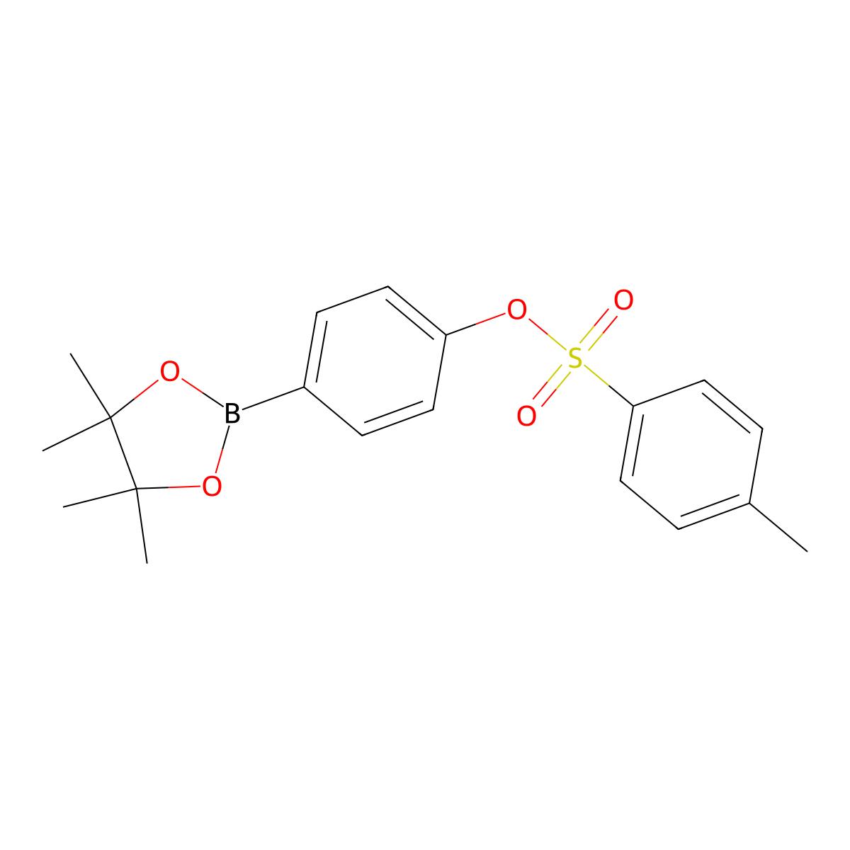 4-(4,4,5,5-Tetramethyl-1,3,2-dioxaborolan-2-yl)phenyl 4-methylbenzene-1-sulfonate molecular structure, CAS 1923743-71-8