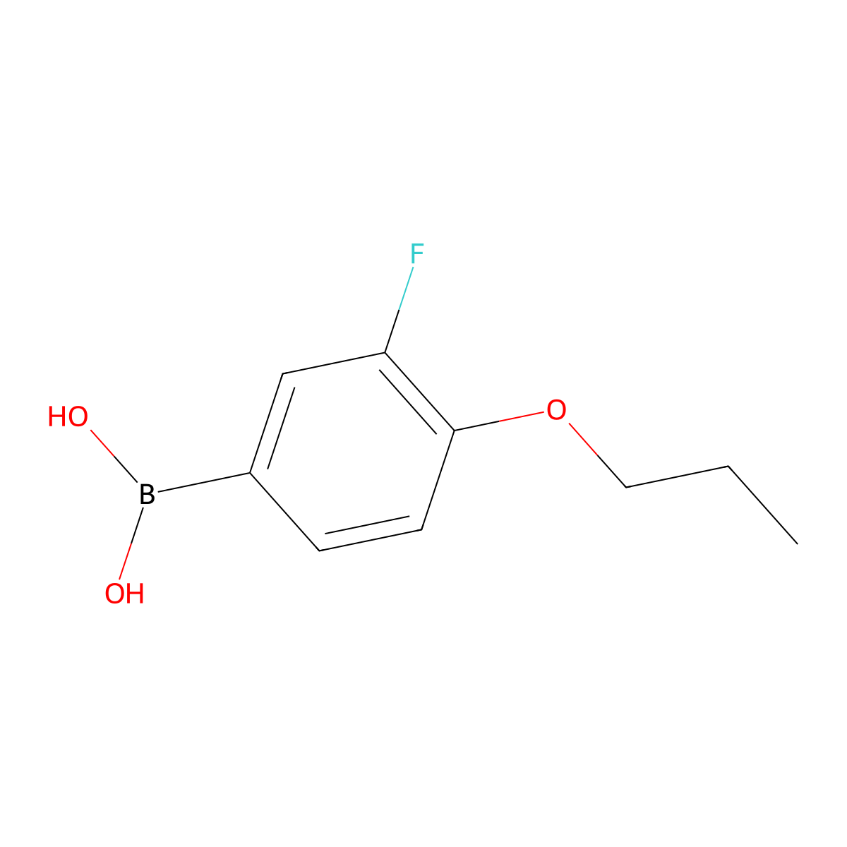 (3-Fluoro-4-propoxyphenyl)boronic acid molecular structure, CAS 192376-68-4