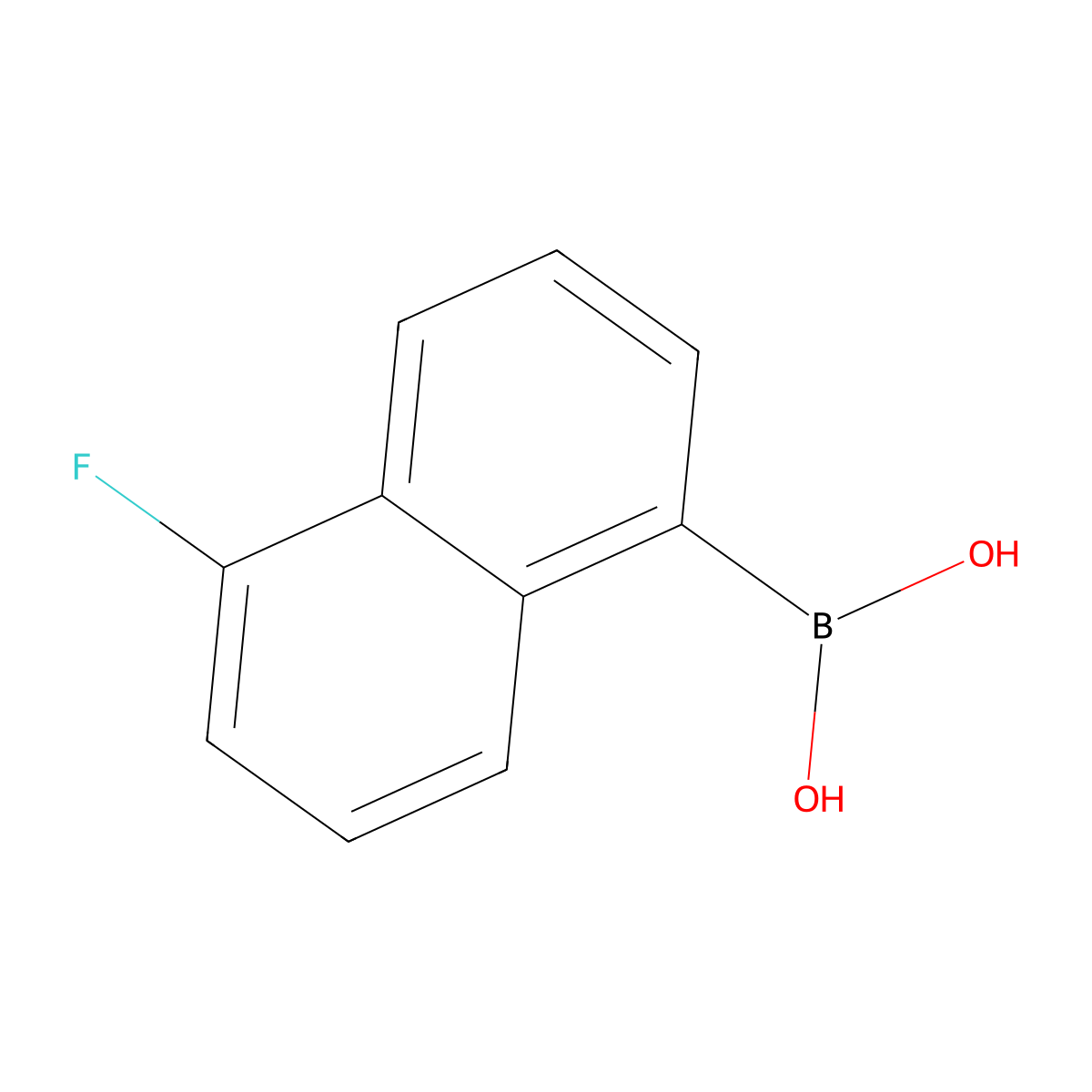 B-(5-Fluoro-1-naphthalenyl)boronic acid molecular structure, CAS 1923773-13-0