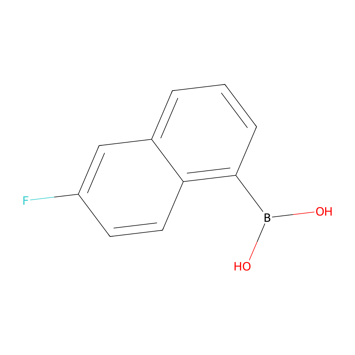 (6-Fluoronaphthalen-1-yl)boronic acid molecular structure, CAS 1923773-15-2