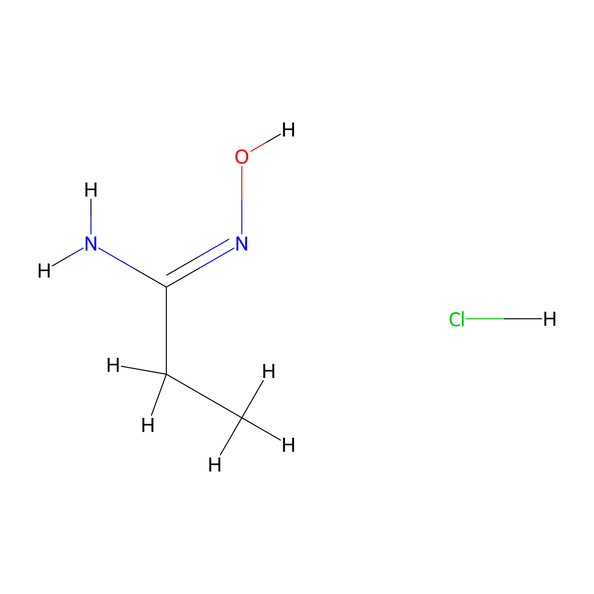 (1Z)-N'-Hydroxypropanimidamide hydrochloride molecular structure, CAS 1923816-06-1