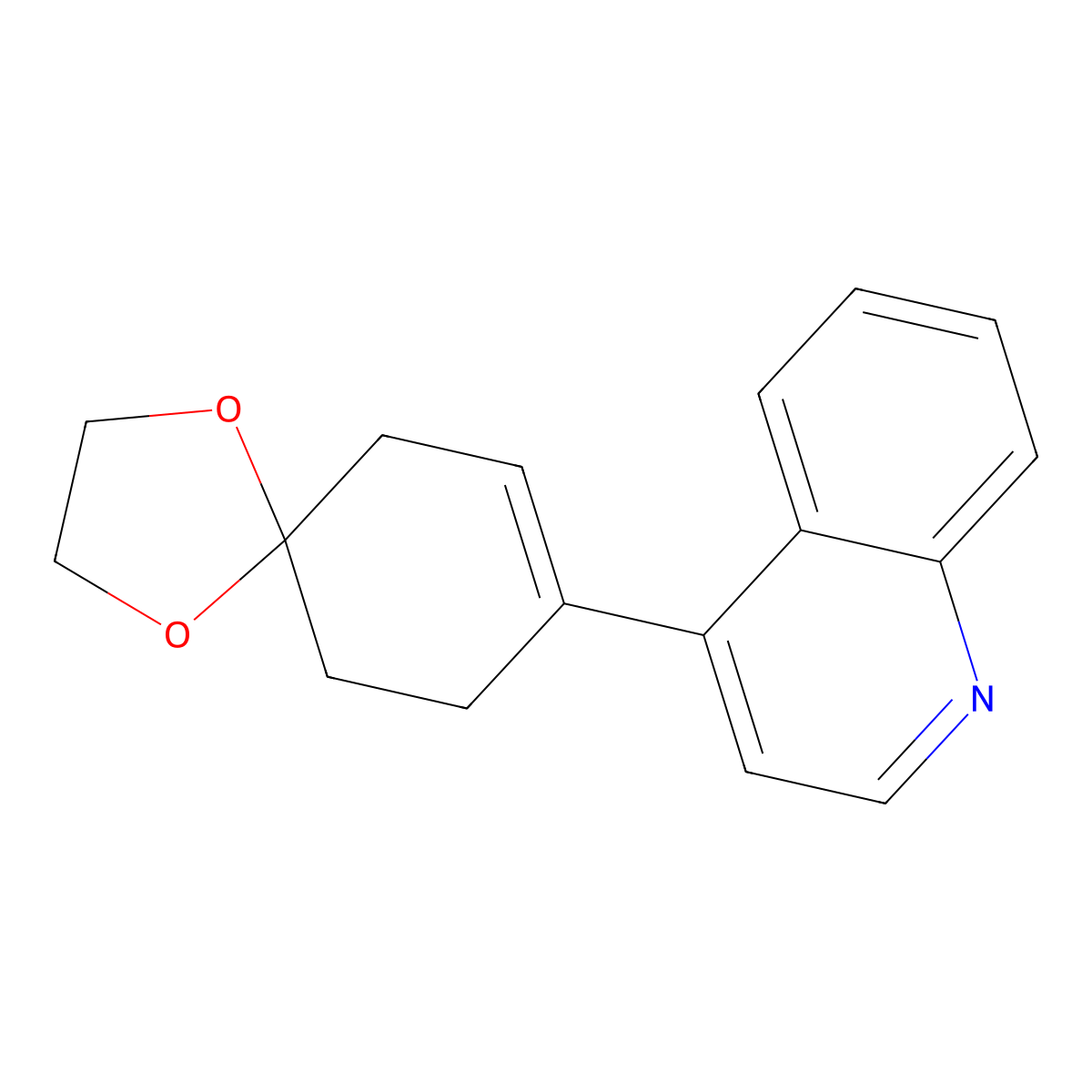 4-(1,4-Dioxaspiro[4.5]dec-7-en-8-yl)quinoline molecular structure, CAS 1923836-24-1