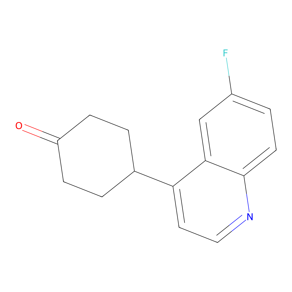 4-(6-Fluoroquinolin-4-yl)cyclohexan-1-one molecular structure, CAS 1923836-99-0