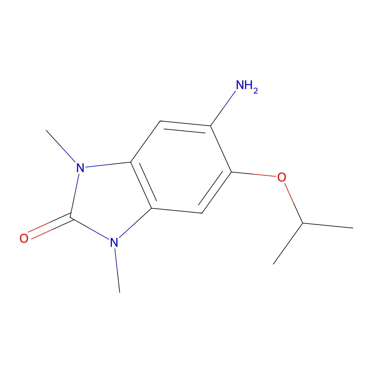 5-amino-1,3-dimethyl-6-(propan-2-yloxy)-2,3-dihydro-1H-1,3-benzodiazol-2-one molecular structure, CAS 1923851-51-7