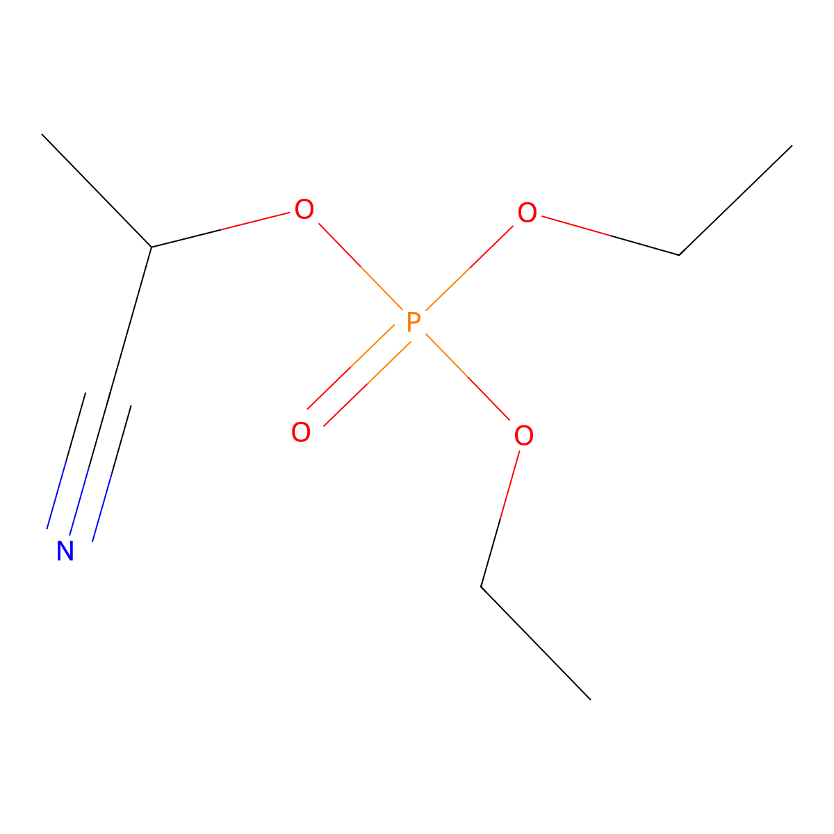 Phosphoric acid, 1-cyanoethyl diethyl ester molecular structure, CAS 19239-48-6