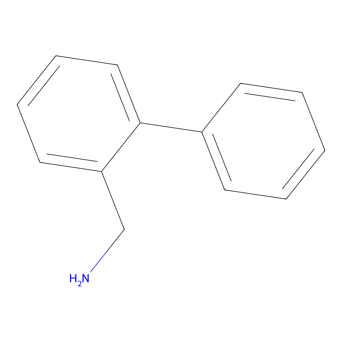 1-Biphenyl-2-ylmethanamine molecular structure, CAS 1924-77-2
