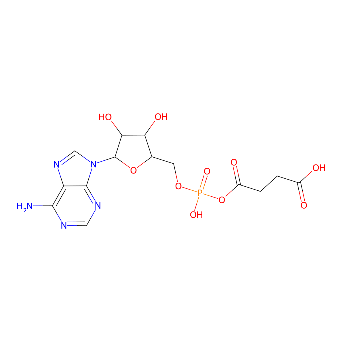 Adenylosuccinate molecular structure, CAS 19240-42-7