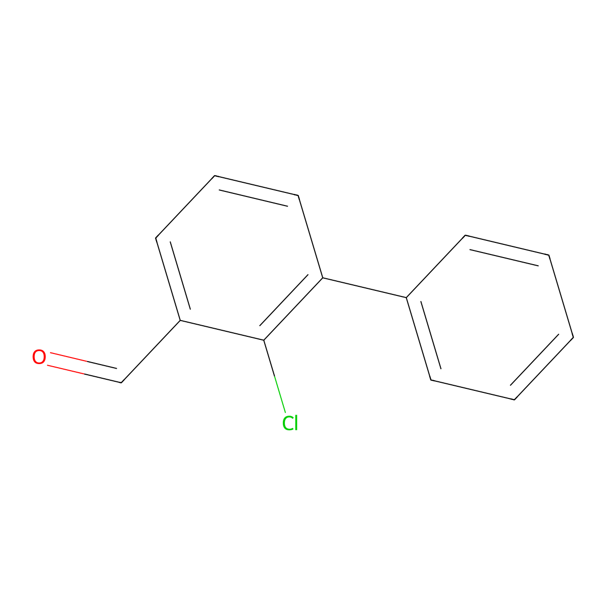 2-Chloro-3-phenylbenzaldehyde molecular structure, CAS 19240-61-0