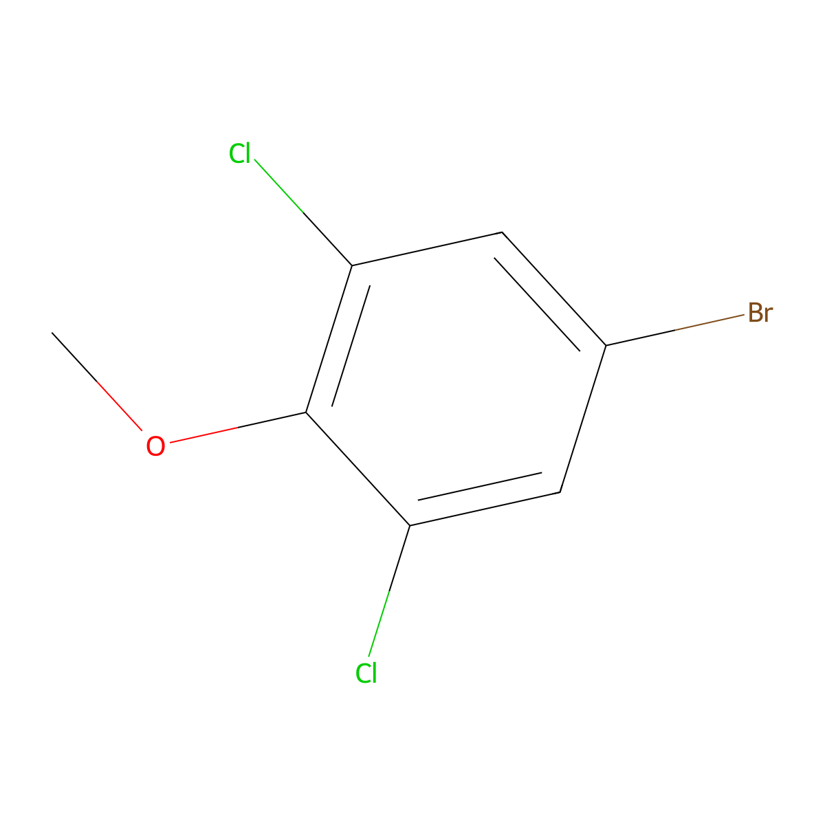 4-Bromo-2,6-dichloroanisole molecular structure, CAS 19240-91-6