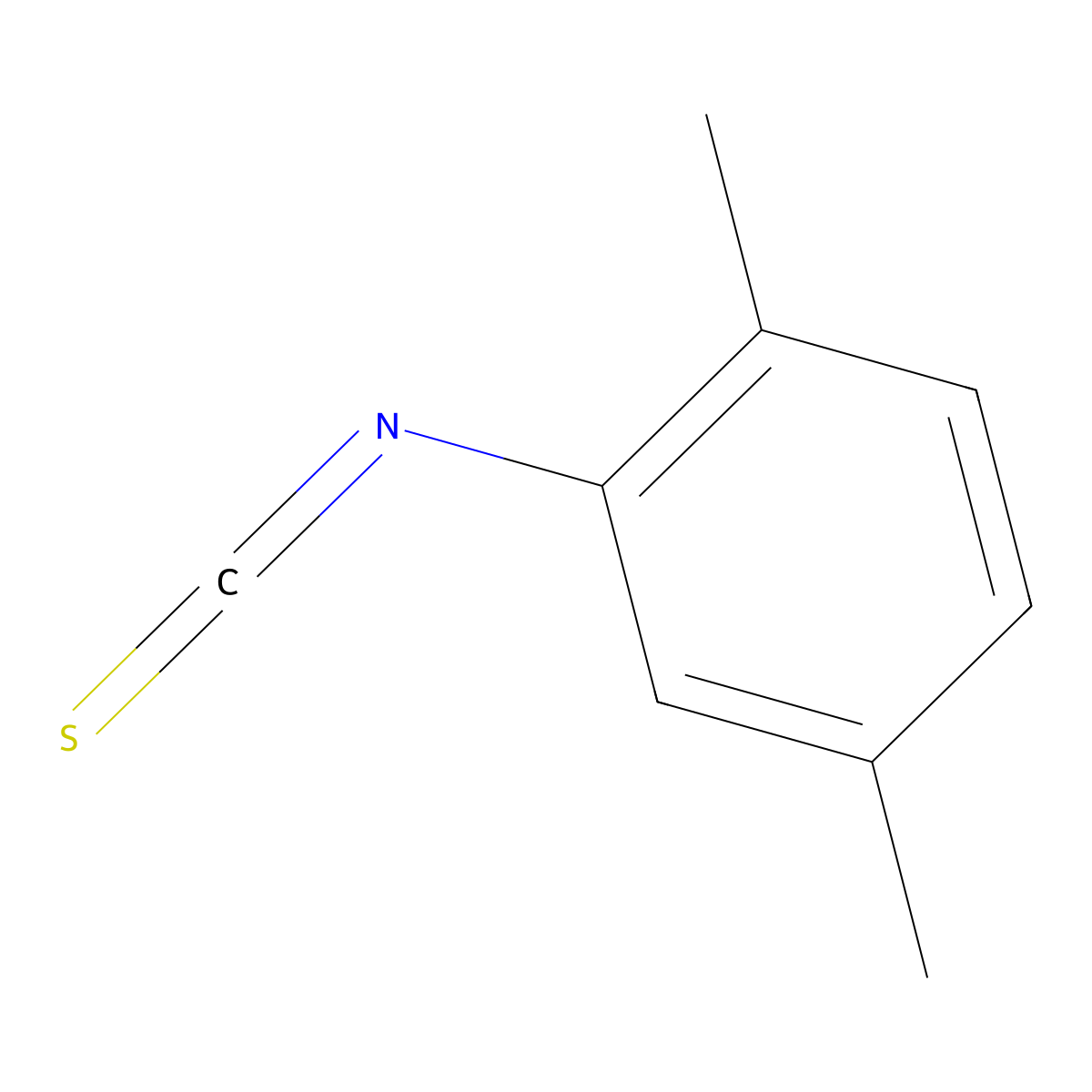 2,5-Dimethylphenyl isothiocyanate molecular structure, CAS 19241-15-7