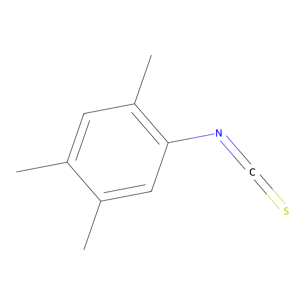 2,4,5-Trimethylphenyl isothiocyanate molecular structure, CAS 19241-18-0
