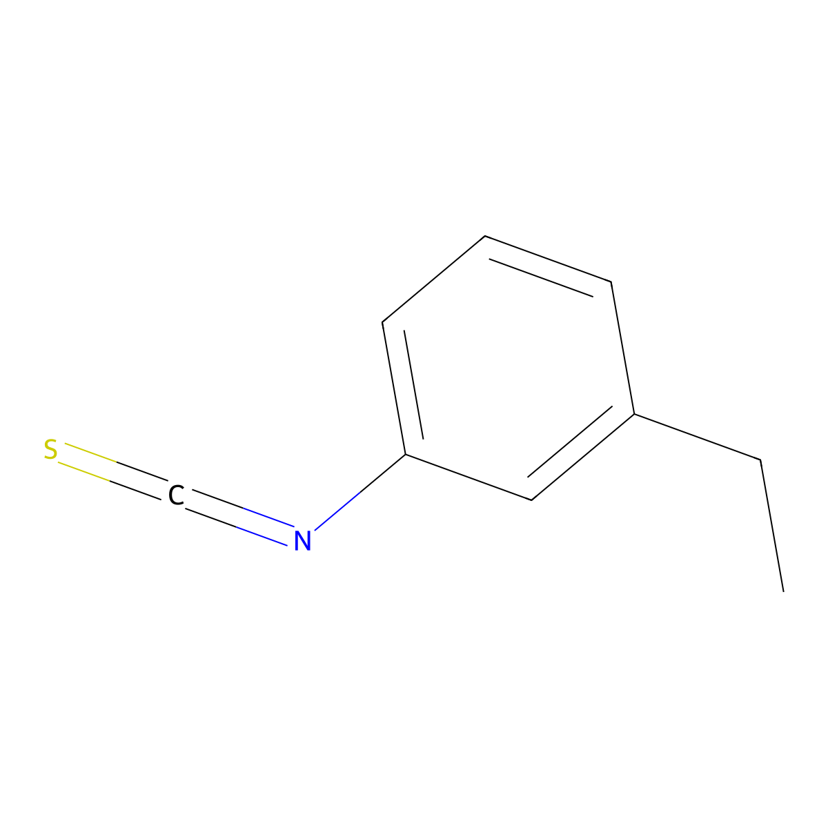 Benzene, 1-ethyl-3-isothiocyanato- molecular structure, CAS 19241-20-4
