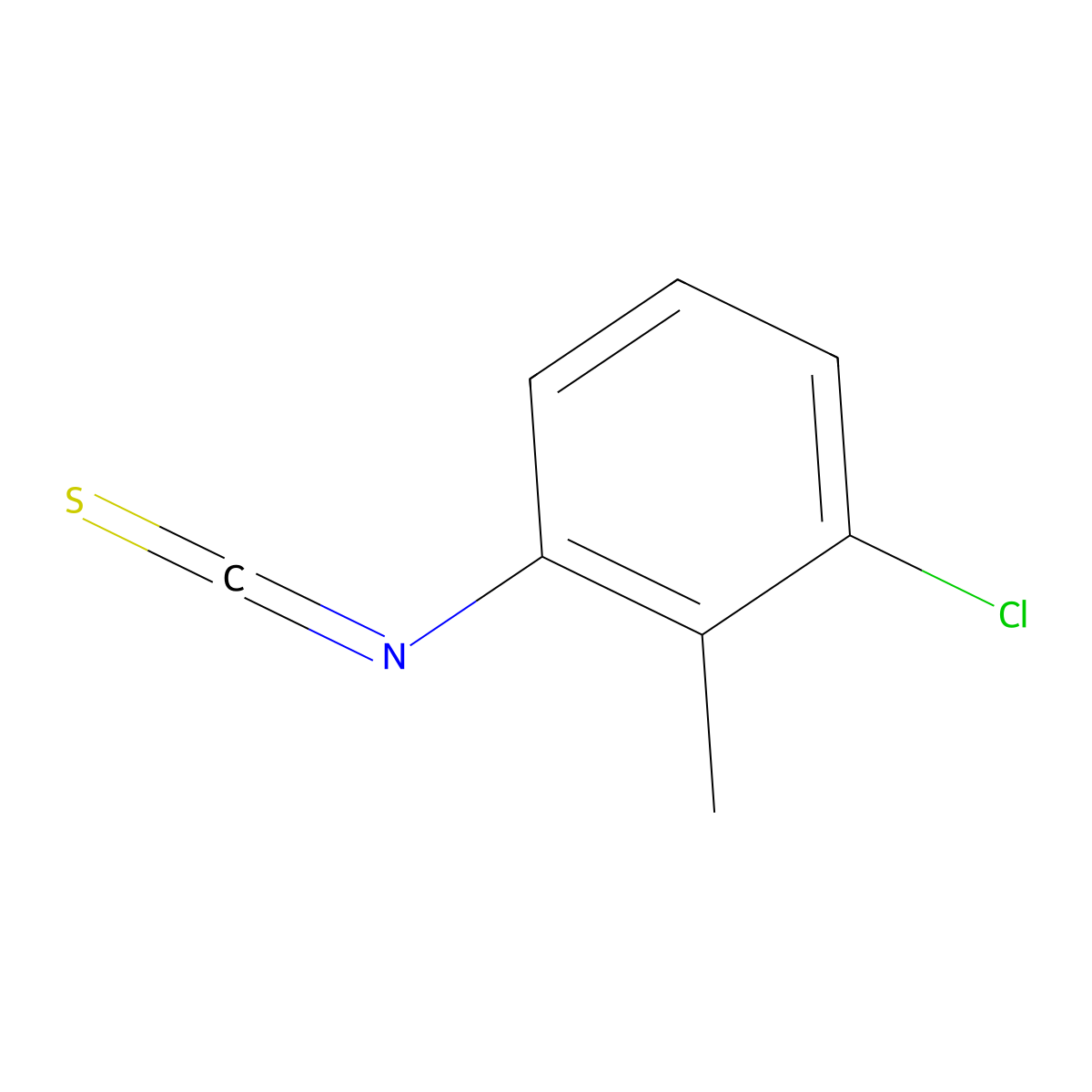 1-Chloro-3-isothiocyanato-2-methylbenzene molecular structure, CAS 19241-35-1