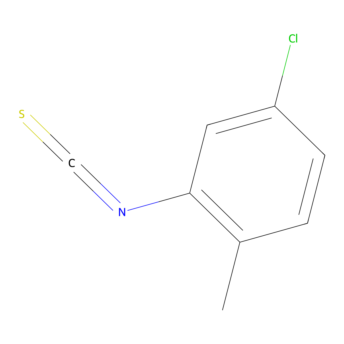5-Chloro-2-methylphenyl isothiocyanate molecular structure, CAS 19241-36-2