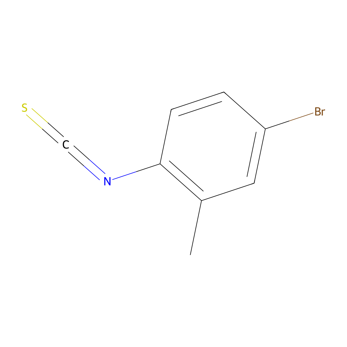 4-Bromo-1-isothiocyanato-2-methylbenzene molecular structure, CAS 19241-38-4