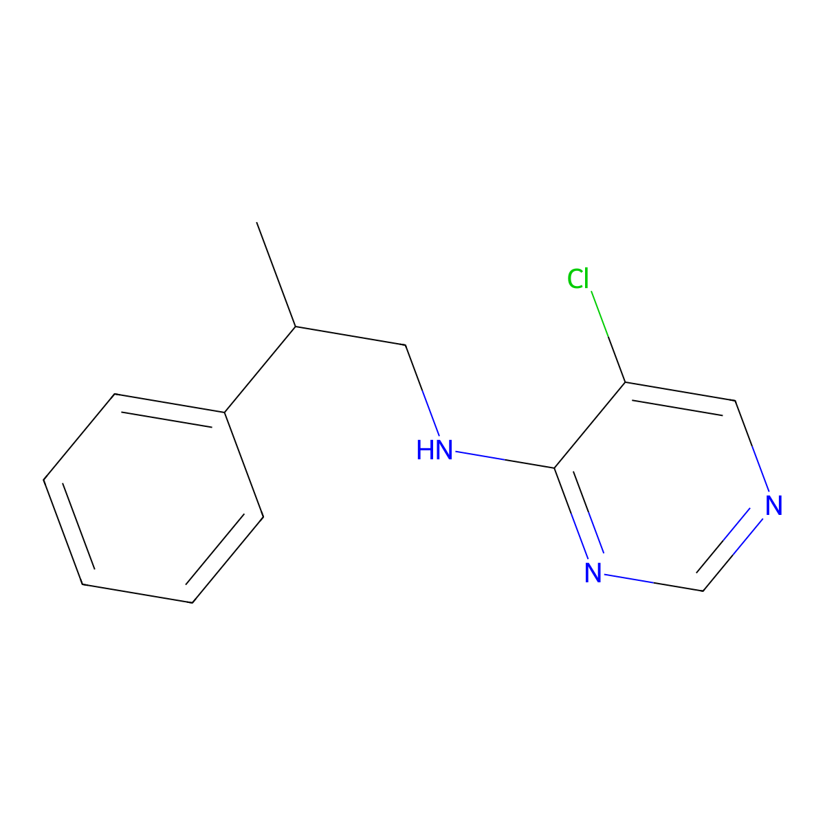 5-chloro-N-(2-phenylpropyl)pyrimidin-4-amine molecular structure, CAS 1924161-06-7