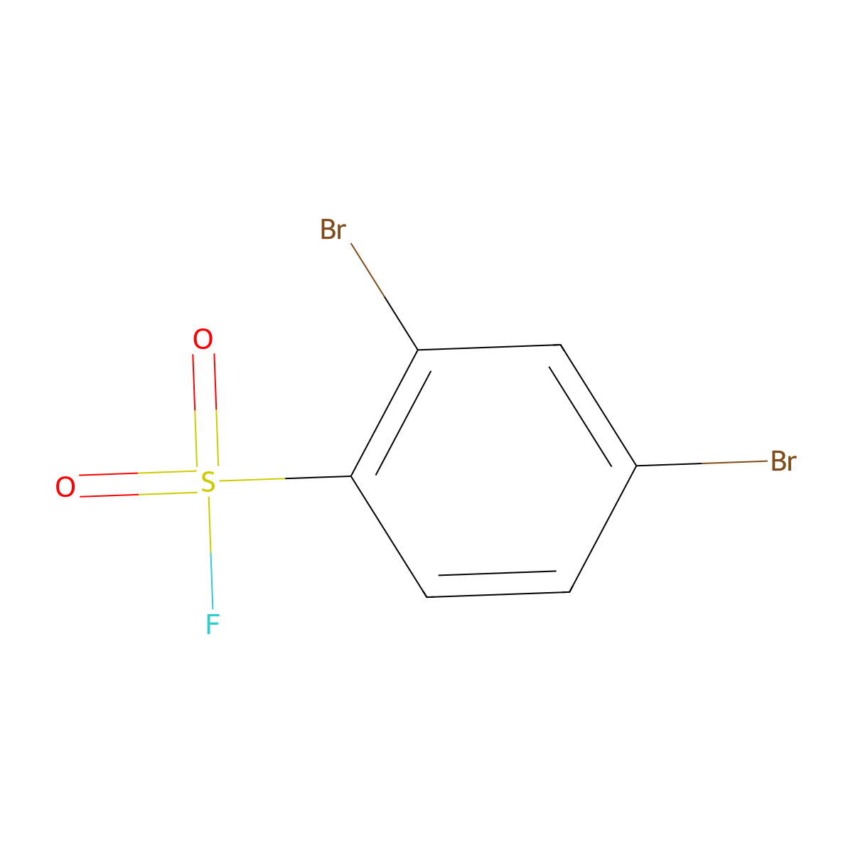 2,4-Dibromobenzene-1-sulfonyl fluoride molecular structure, CAS 1924207-06-6