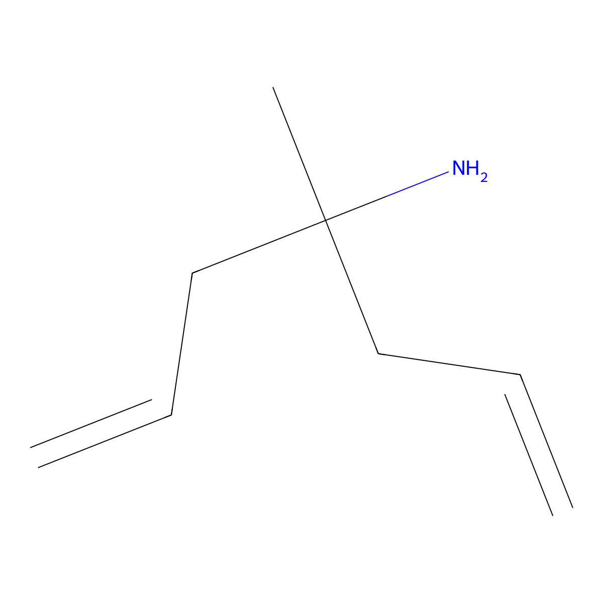 4-Methylhepta-1,6-dien-4-amine molecular structure, CAS 19243-49-3