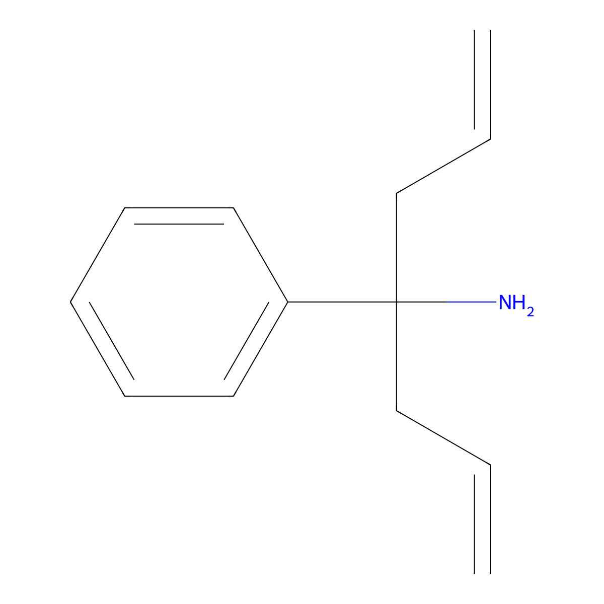 4-Phenylhepta-1,6-dien-4-amine molecular structure, CAS 19243-52-8
