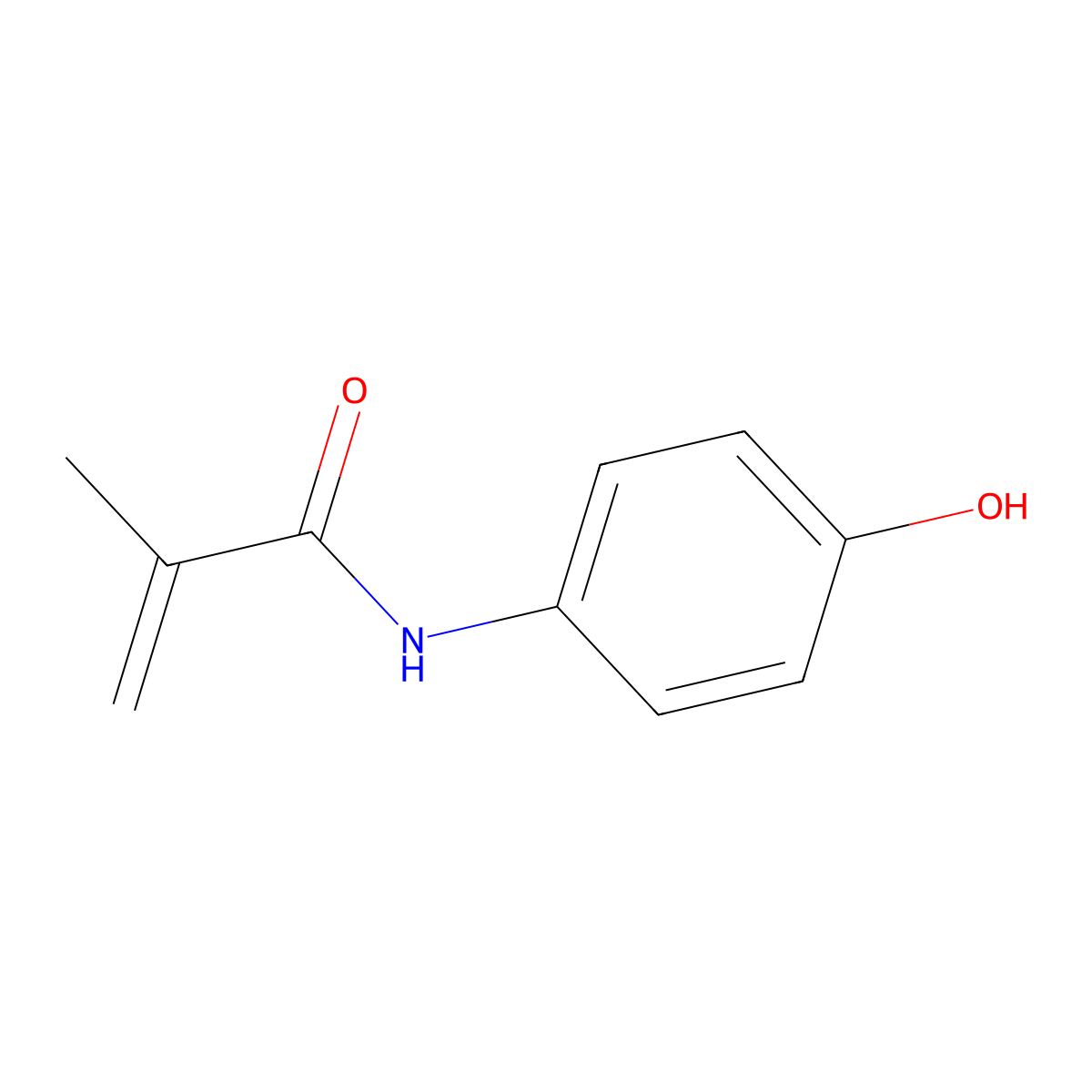 2-Propenamide, N-(4-hydroxyphenyl)-2-methyl- molecular structure, CAS 19243-95-9