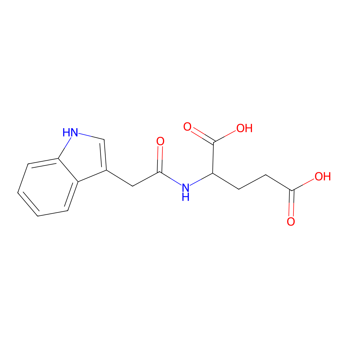 2-(2-(1H-Indol-3-yl)acetamido)pentanedioic acid molecular structure, CAS 192430-60-7