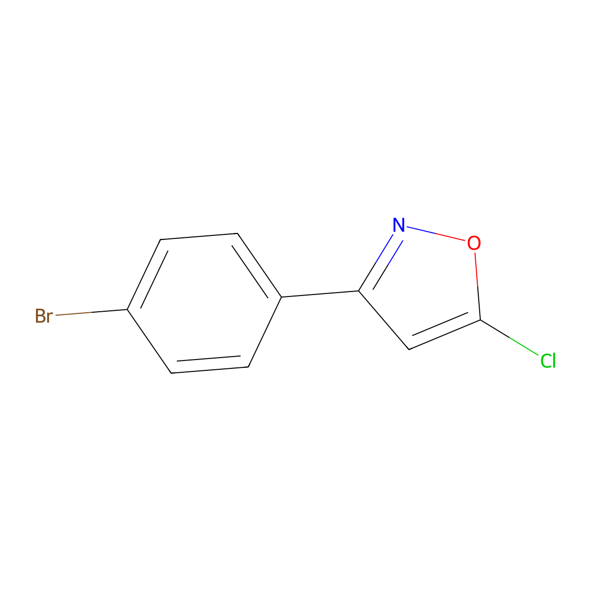 3-(4-Bromophenyl)-5-chloroisoxazole molecular structure, CAS 192432-78-3
