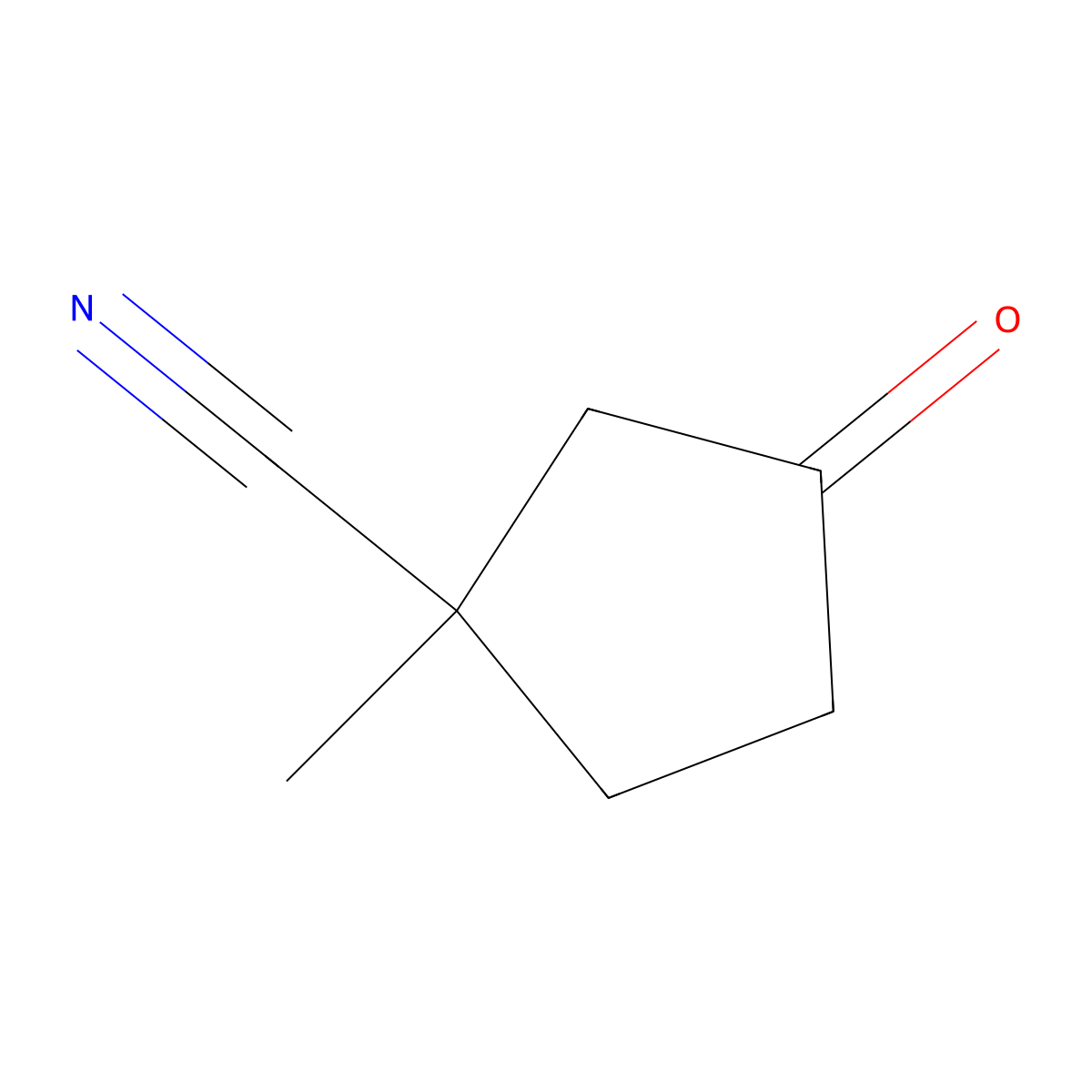 1-Methyl-3-oxocyclopentanecarbonitrile molecular structure, CAS 192433-18-4